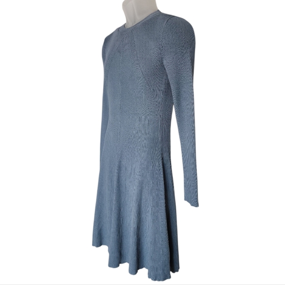 Michael Kors Blue Long Sleeve Flattering Skirt Dress Size M - Picture 8 of 12